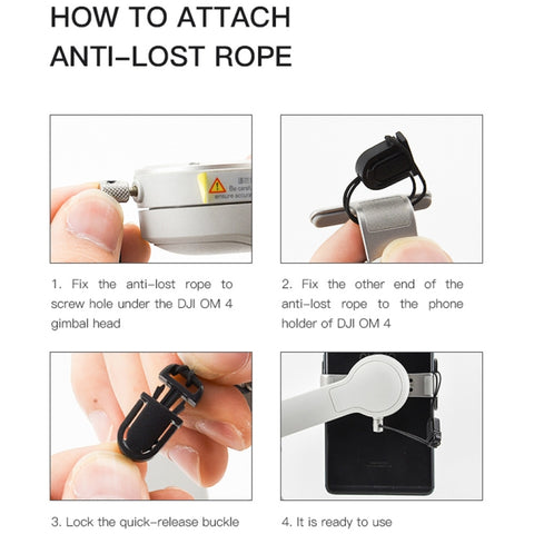 STARTRC Phone Holder Clip Anti-lost Rope Strap Anti-drop for DJI OM4 / Osmo Mobile 3