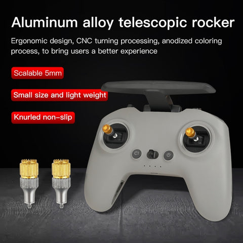 RCSTQ Two-color Retractable Thumb Rocker Joystick for DJI FPV Combo Drone Remote Control, For DJI FPV Two-color