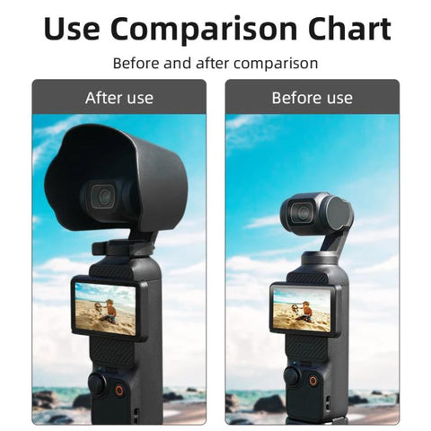For DJI OSMO Pocket 3 BRDRC Sunshade Lens Protective Cover Hood, For DJI OSMO Pocket 3