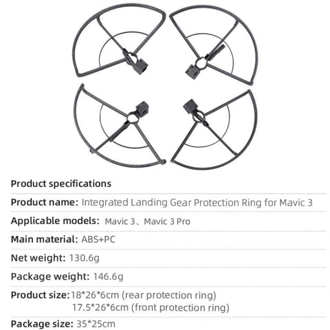 For DJI Mavic 3 / 3 Pro BRDRC Drone Propeller Protective Guard Anti-collision Ring, For DJI Mavic 3 / 3 Pro