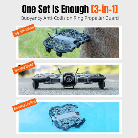 For DJI Neo 2 STARTRC Light Anti-Sink Floating Propeller Guard Bumper, For DJI Neo 2 (Black), For DJI Neo 2 (Orange)