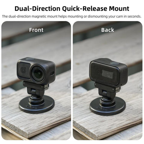 Sunnylife Quick-Release Dual-Direction Magnetic Base Mount 1/4 180 Tilt Adjustable Tabletop Base Bracket For DJI Osmo Nano / Action 6, DZ-141 For DJI Osmo Nano / Action 6