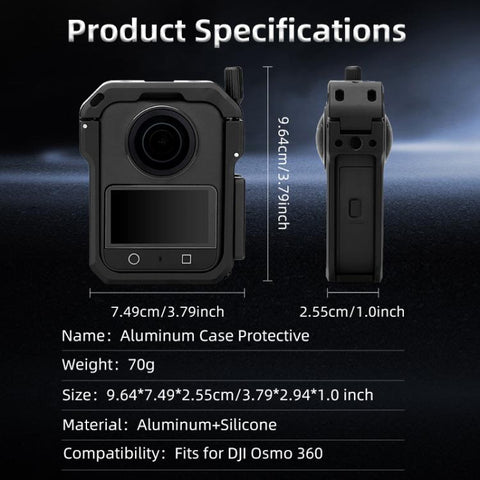 For DJI Osmo 360 YELANGU Metal Protective Cage Expansion Frame, For DJI Osmo 360 Cage