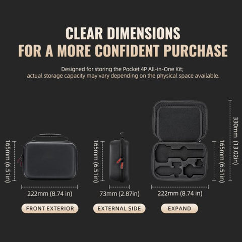 For DJI Osmo Pocket 4P STARTRC Portable Carrying Case Molded All-round Set Storage Bag, For DJI Osmo Pocket 4P
