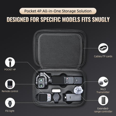 For DJI Osmo Pocket 4P STARTRC Portable Carrying Case Molded All-round Set Storage Bag, For DJI Osmo Pocket 4P