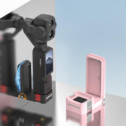 For DJI Osmo Pocket 4P Sunnylife Quick-Release Magnetic Mount Tabletop Base Bracket Angles Adjustable Stand, OP4-ZJ229