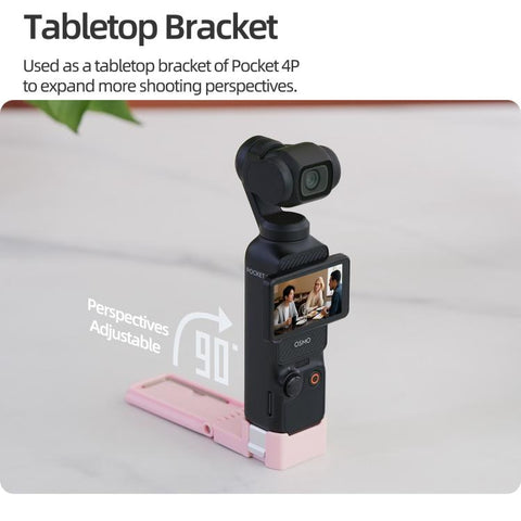 For DJI Osmo Pocket 4P Sunnylife Quick-Release Magnetic Mount Tabletop Base Bracket Angles Adjustable Stand, OP4-ZJ229