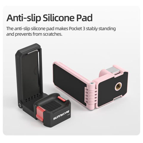 For DJI Osmo Pocket 4P Sunnylife Quick-Release Magnetic Mount Tabletop Base Bracket Angles Adjustable Stand, OP4-ZJ229