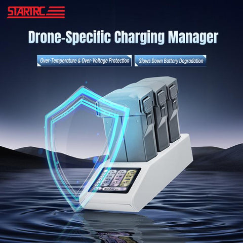 For DJI Mini 5 Pro / Mini 4 / Mini 3 Charging Butler Tri-Battery Charger Hub with Display Screen, For DJI Mini 5 Pro