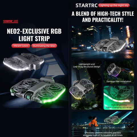 For DJI Neo 2 STARTRC Colorful LED Light Strip Night Flying Warning Light Strip