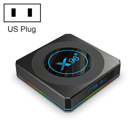 X96 X4 8K Smart TV BOX Android 11.0 Media Player with Remote Control, Amlogic S905X4 Quad Core ARM Cortex A55, RAM: 4GB, ROM: 64GB, Support 100M, Dual Band WiFi, Bluetooth, EU Plug, 4GB+64GB