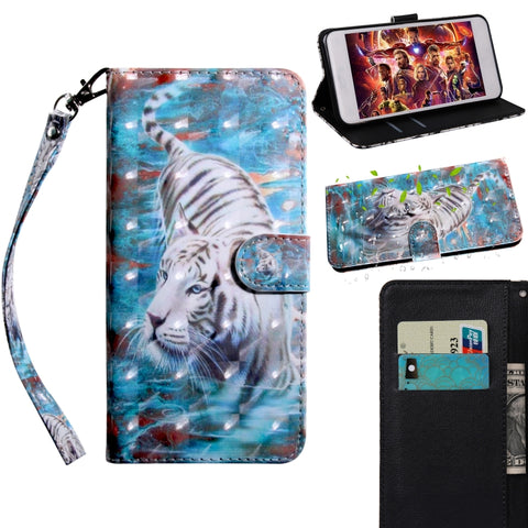 3D Painting Pattern Coloured Drawing Horizontal Flip TPU + PU Leather Case with Holder & Card Slots & Wallet, For Galaxy A20E