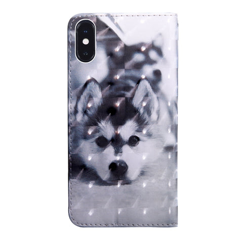 3D Painting Pattern Coloured Drawing Horizontal Flip TPU + PU Leather Case with Holder & Card Slots & Wallet, For iPhone XS Max, For iPhone X / XS, For iPhone XR