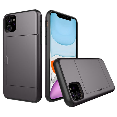 Shockproof Rugged Armor Protective Case with Card Slot, For iPhone 11 Pro, For iPhone 11 Pro Max, For iPhone 11, For Galaxy Note 10, For Galaxy Note 10 Pro