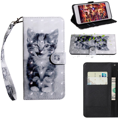 3D Painting Pattern Coloured Drawing Horizontal Flip TPU + PU Leather Case with Holder & Card Slots & Wallet, For Galaxy A10, For Galaxy A20 / A30, For Galaxy A40, For Galaxy A70