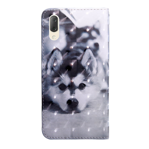 3D Painting Pattern Coloured Drawing Horizontal Flip TPU + PU Leather Case with Holder & Card Slots & Wallet, For Sony Xperia L3