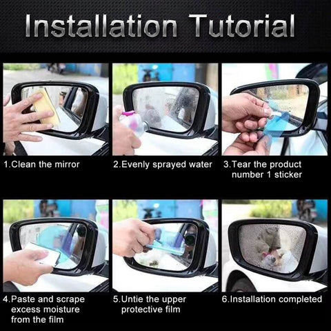 Car PET Rearview Mirror Protective Window Clear Anti-fog Waterproof Rain Shield Film, For Skoda Fabia 2010-2014, For Skoda Octavia 2015-2018, For Skoda Octavia 2013-2014, For Skoda Octavia 2010-2012, For Skoda Rapid 2013-2018                           ...