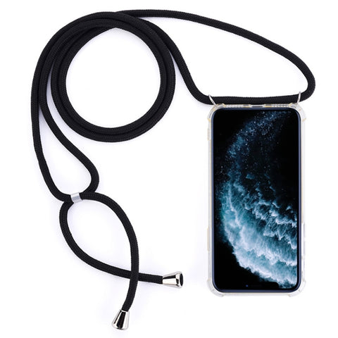 Four-Corner Anti-Fall Trasparent TPU Mobile Phone Case With Lanyard for iPhone, For iPhone 11 Pro, For iPhone 11, For iPhone 11 Pro Max