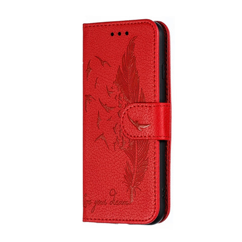 Feather Pattern Litchi Texture Horizontal Flip Leather Case with Wallet & Holder & Card Slots, For iPhone SE 2022 / SE 2020 / 8 / 7, For iPhone 7 Plus / 8 Plus, For iPhone 11 Pro, For iPhone 11, For iPhone 11 Pro Max, For iPhone XS /X, For iPhone XR   ...