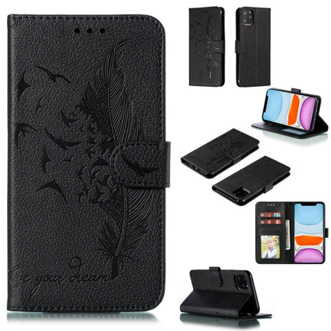 Feather Pattern Litchi Texture Horizontal Flip Leather Case with Wallet & Holder & Card Slots, For iPhone SE 2022 / SE 2020 / 8 / 7, For iPhone 7 Plus / 8 Plus, For iPhone 11 Pro, For iPhone 11, For iPhone 11 Pro Max, For iPhone XS /X, For iPhone XR   ...
