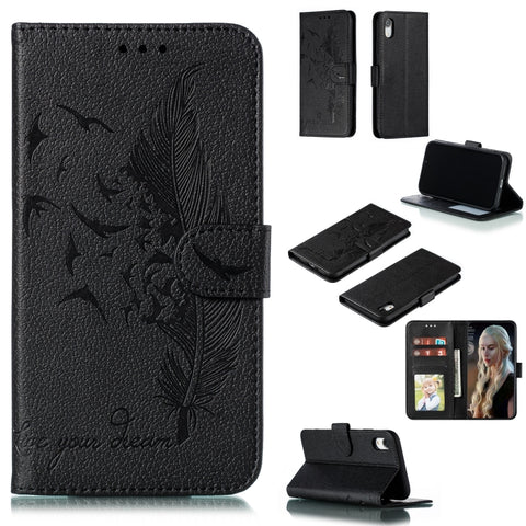 Feather Pattern Litchi Texture Horizontal Flip Leather Case with Wallet & Holder & Card Slots, For iPhone SE 2022 / SE 2020 / 8 / 7, For iPhone 7 Plus / 8 Plus, For iPhone 11 Pro, For iPhone 11, For iPhone 11 Pro Max, For iPhone XS /X, For iPhone XR   ...