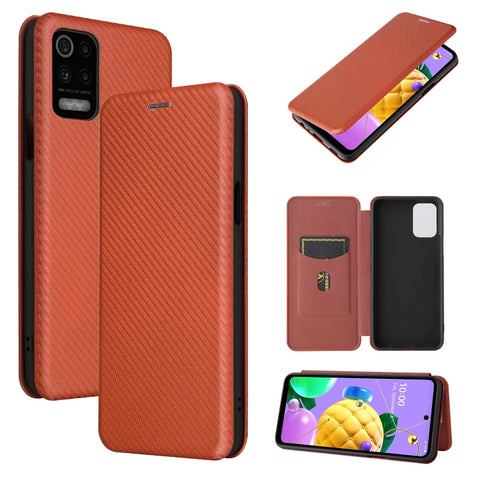 Carbon Fiber Texture Magnetic Horizontal Flip TPU + PC + PU Leather Case with Card Slot, For Huawei Mate 40, For LG K52 / K62, For vivo V20 Pro 5G, For Samsung Galaxy S21 Ultra 5G, For Motorola One 5G / Moto G 5G Plus, For Huawei Mate 40 Pro           ...