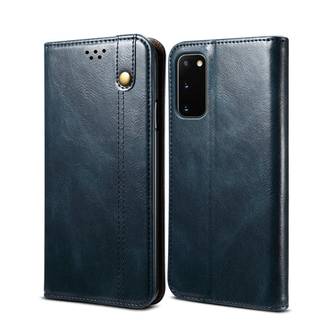 Simple Wax Crazy Horse Texture Horizontal Flip Leather Case with Card Slots & Wallet, For Samsung Galaxy S20 UItra, For Samsung Galaxy S20 FE, For Samsung Galaxy S20 Plus