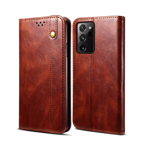 Simple Wax Crazy Horse Texture Horizontal Flip Leather Case with Card Slots & Wallet, For Samsung Galaxy S20 UItra, For Samsung Galaxy S20 FE, For Samsung Galaxy S20 Plus