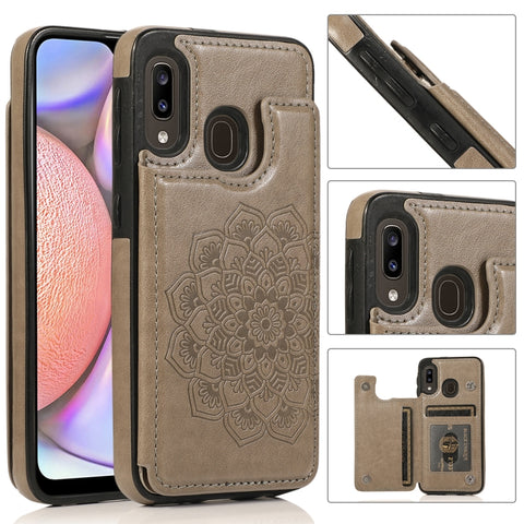Double Buckle Mandala Pattern PU+TPU Protective Case with Card Slots & Holder & Photo Frame, For Samsung Galaxy A10e / A20e, For Samsung Galaxy A20 / A30, For Samsung Galaxy A50 / A50s, For Samsung Galaxy A51, For Samsung Galaxy A70                    ...