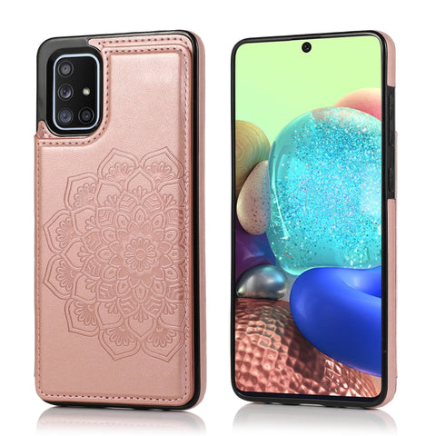 Double Buckle Mandala Pattern PU+TPU Protective Case with Card Slots & Holder & Photo Frame, For Samsung Galaxy A10e / A20e, For Samsung Galaxy A20 / A30, For Samsung Galaxy A50 / A50s, For Samsung Galaxy A51, For Samsung Galaxy A70                    ...