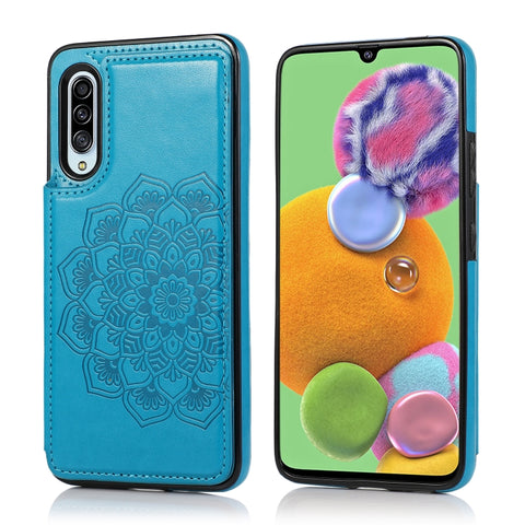 Double Buckle Mandala Pattern PU+TPU Protective Case with Card Slots & Holder & Photo Frame, For Samsung Galaxy A10e / A20e, For Samsung Galaxy A20 / A30, For Samsung Galaxy A50 / A50s, For Samsung Galaxy A51, For Samsung Galaxy A70                    ...