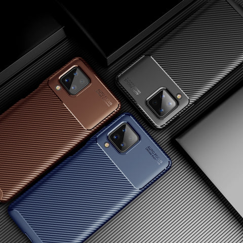 Carbon Fiber Texture Shockproof TPU Case, For Samsung Galaxy A02s, For Samsung Galaxy A12, For Motorola Moto G9 Power