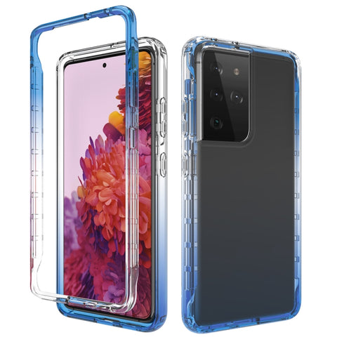 Shockproof  High Transparency Two-color Gradual Change PC+TPU Candy Colors Protective Case, For Samsung Galaxy S21+ 5G, For Samsung Galaxy S21 Ultra 5G