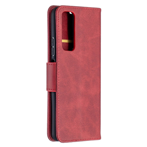 Retro Lambskin Texture Pure Color Horizontal Flip PU Leather Case with Holder & Card Slots & Wallet & Lanyard, For Huawei P smart 2021 / Y7a, For Samsung Galaxy A12