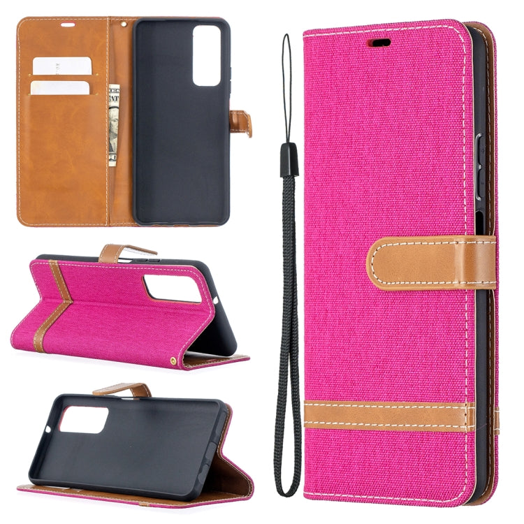 Lite Color Matching Denim Texture Horizontal Flip Leather Case with Holder & Card Slots & Wallet & Lanyard, For Huawei P smart 2021 / Y7a, For Samsung Galaxy A12
