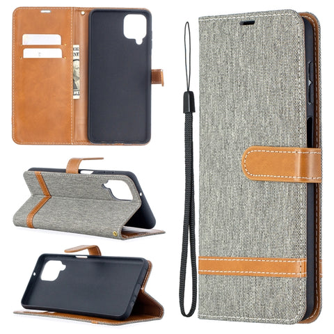 Lite Color Matching Denim Texture Horizontal Flip Leather Case with Holder & Card Slots & Wallet & Lanyard, For Huawei P smart 2021 / Y7a, For Samsung Galaxy A12