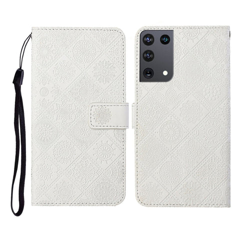 Ethnic Style Embossed Pattern Horizontal Flip Leather Case with Holder & Card Slots & Wallet & Lanyard, For Samsung Galaxy S21Ultra 5G, For Samsung Galaxy A02s (US Version)