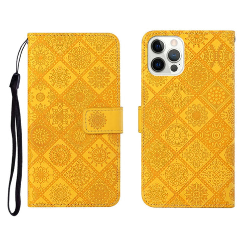 Ethnic Style Embossed Pattern Horizontal Flip Leather Case with Holder & Card Slots & Wallet & Lanyard, For iPhone 12, For iPhone 12 Mini, For iPhone 12 Pro Max, For iPhone SE 2022 / SE 2020 / 8 / 7, For iPhone XR, For iPhone XS Max