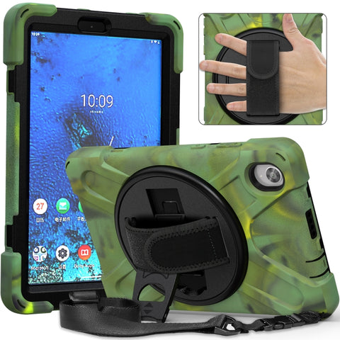 Shockproof Colorful Silicone + PC Protective Case with Holder & Shoulder Strap & Hand Strap, For Samsung Galaxy Tab active 3 T570 / T575 8.0, For Lenovo Tab M8 (2020) TB-8705F 8.0 inch