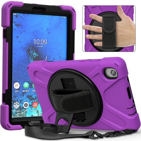 Shockproof Colorful Silicone + PC Protective Case with Holder & Shoulder Strap & Hand Strap, For Samsung Galaxy Tab active 3 T570 / T575 8.0, For Lenovo Tab M8 (2020) TB-8705F 8.0 inch