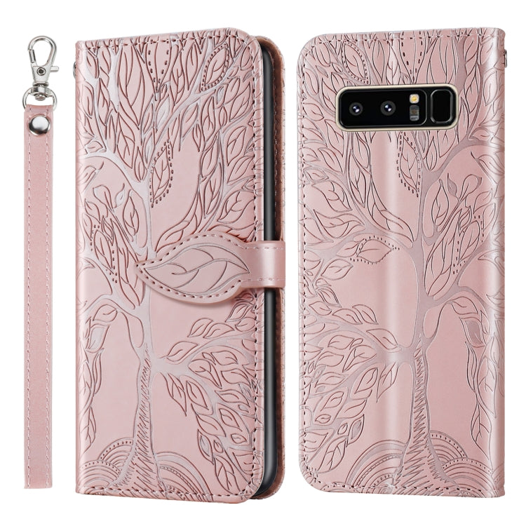 Life of Tree Embossing Pattern Horizontal Flip Leather Case with Holder & Card Slot & Wallet & Photo Frame & Lanyard, For Samsung Galaxy Note8, For Samsung Galaxy Note9, For Samsung Galaxy Note10, For Samsung Galaxy Note10+, For Samsung Galaxy Note20  ...