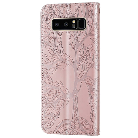 Life of Tree Embossing Pattern Horizontal Flip Leather Case with Holder & Card Slot & Wallet & Photo Frame & Lanyard, For Samsung Galaxy Note8, For Samsung Galaxy Note9, For Samsung Galaxy Note10, For Samsung Galaxy Note10+, For Samsung Galaxy Note20  ...