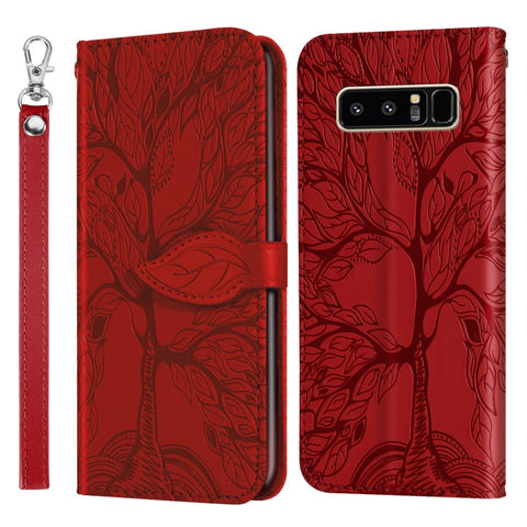 Life of Tree Embossing Pattern Horizontal Flip Leather Case with Holder & Card Slot & Wallet & Photo Frame & Lanyard, For Samsung Galaxy Note8, For Samsung Galaxy Note9, For Samsung Galaxy Note10, For Samsung Galaxy Note10+, For Samsung Galaxy Note20  ...