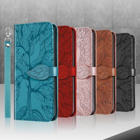 Life of Tree Embossing Pattern Horizontal Flip Leather Case with Holder & Card Slot & Wallet & Photo Frame & Lanyard, For Samsung Galaxy Note8, For Samsung Galaxy Note9, For Samsung Galaxy Note10, For Samsung Galaxy Note10+, For Samsung Galaxy Note20  ...