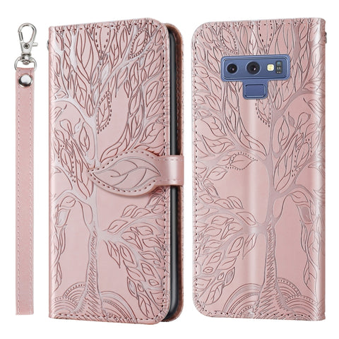 Life of Tree Embossing Pattern Horizontal Flip Leather Case with Holder & Card Slot & Wallet & Photo Frame & Lanyard, For Samsung Galaxy Note8, For Samsung Galaxy Note9, For Samsung Galaxy Note10, For Samsung Galaxy Note10+, For Samsung Galaxy Note20  ...