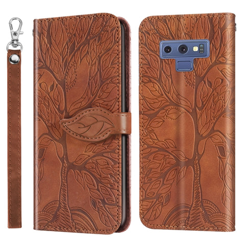 Life of Tree Embossing Pattern Horizontal Flip Leather Case with Holder & Card Slot & Wallet & Photo Frame & Lanyard, For Samsung Galaxy Note8, For Samsung Galaxy Note9, For Samsung Galaxy Note10, For Samsung Galaxy Note10+, For Samsung Galaxy Note20  ...