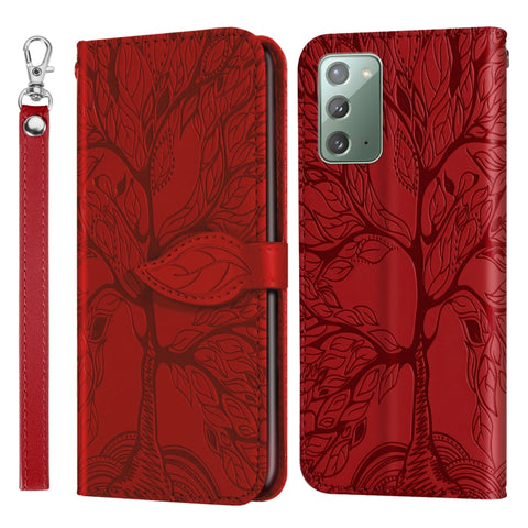 Life of Tree Embossing Pattern Horizontal Flip Leather Case with Holder & Card Slot & Wallet & Photo Frame & Lanyard, For Samsung Galaxy Note8, For Samsung Galaxy Note9, For Samsung Galaxy Note10, For Samsung Galaxy Note10+, For Samsung Galaxy Note20  ...