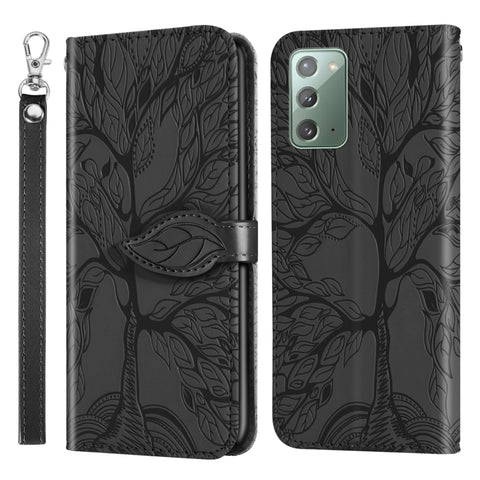 Life of Tree Embossing Pattern Horizontal Flip Leather Case with Holder & Card Slot & Wallet & Photo Frame & Lanyard, For Samsung Galaxy Note8, For Samsung Galaxy Note9, For Samsung Galaxy Note10, For Samsung Galaxy Note10+, For Samsung Galaxy Note20  ...