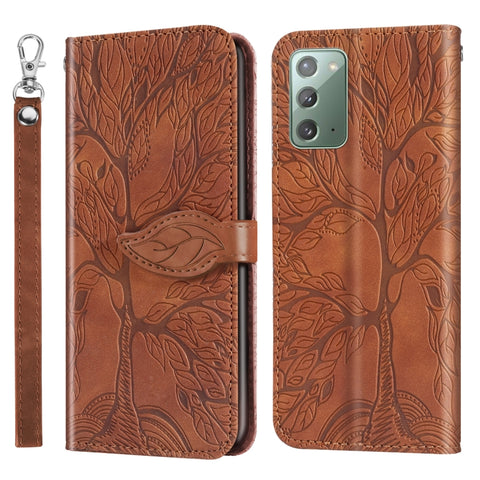 Life of Tree Embossing Pattern Horizontal Flip Leather Case with Holder & Card Slot & Wallet & Photo Frame & Lanyard, For Samsung Galaxy Note8, For Samsung Galaxy Note9, For Samsung Galaxy Note10, For Samsung Galaxy Note10+, For Samsung Galaxy Note20  ...