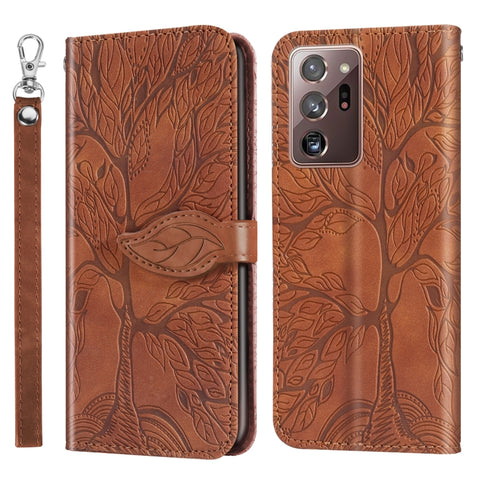 Life of Tree Embossing Pattern Horizontal Flip Leather Case with Holder & Card Slot & Wallet & Photo Frame & Lanyard, For Samsung Galaxy Note8, For Samsung Galaxy Note9, For Samsung Galaxy Note10, For Samsung Galaxy Note10+, For Samsung Galaxy Note20  ...